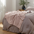 ORGANIC LIGHTWEIGHT KNITTED THROW - BLUSH
